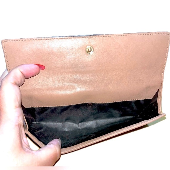 Gucci Diamante Heart Canvas Long Wallet, Brown/Pink Beige Leather - Picture 8 of 16